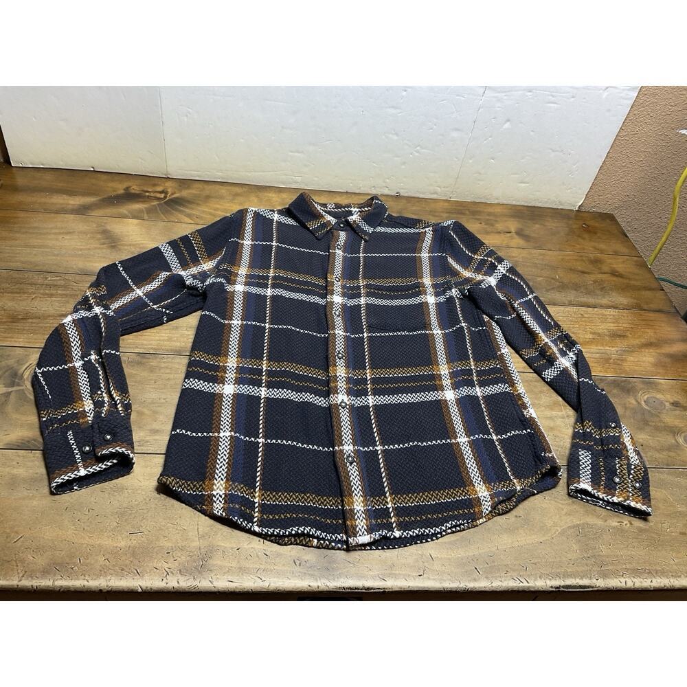 Corridor NYC Shirt Mens Medium Acid Plaid Button Up Long Sleeve Casual Woven